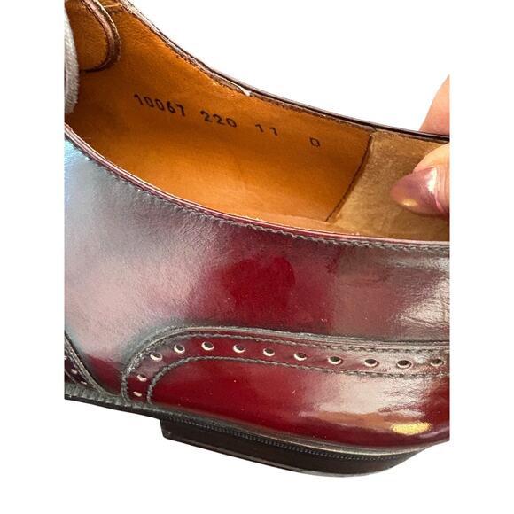 Salavatore Ferragamo Bordeaux Red Calf Cap Toe oxford work business  11 - Picture 7 of 11